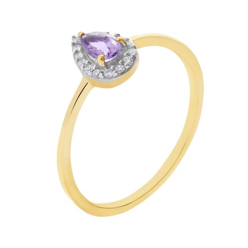 Anello goccia ametista stroili - ametista,