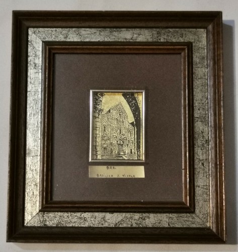 Quadretto foglia oro - , su