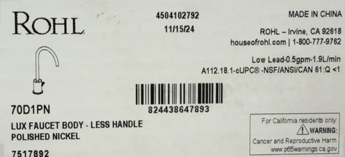 Rohl lombardia lb70d1lmpn - rohl,