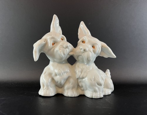 Coppia cani terrier - coppia, vintage