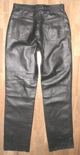 Offset - Jeans IN Pelle/Pantaloni Pelle Nero Cuoio Liscio Circa W29-30 "/ L33 "