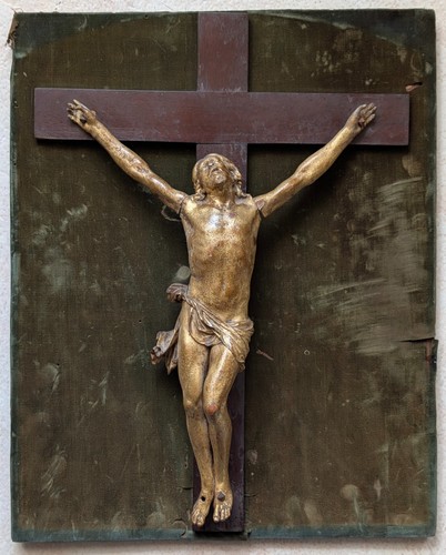 Crucifix bois sculpté - , et
