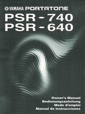 Yamaha Portatone PSR-740 PSR-640 Keyboard Owner's Manual