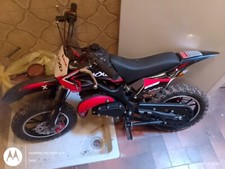 MINIMOTO CROSS 50cc PROFESSIONALE 2 TEMPI MINICROSS ROSSA BAMBINO BAMBINA 10"