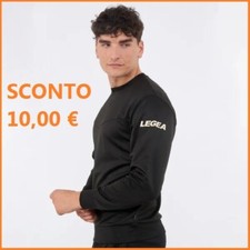 Legea Felpa uomo senza cappuccio girocollo tuta nera tecnica da S M L XL 2XL XXL
