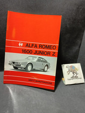 Libretto uso e manutenzione Alfa Romeo 1600 Junior Zagato italiano 1972 raro