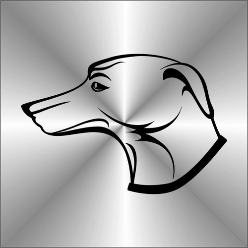 Adesivo sticker cane levriero - adesivo,