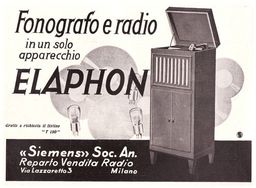 Pubblicita 1929 siemens - 1929,