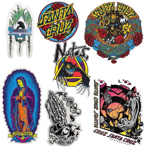 Adesivo skateboard santa cruz - santa,
