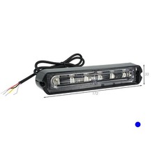 Lampada Luce Lampeggiante Led Strobo Blu 12V 24V 6W Smd 3535 Segnalazione Emerge