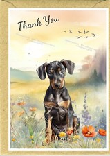 Dobermann Puppy Dog Thank You