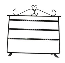 Espositore Per Orecchini Porta Orecchini Organizzatore Di Gioielli Metallo Nero 