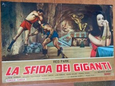 FOTOBUSTA LA SFIDA DEI GIGANTI Reg Park GYA SANDRI, PEPLUM ERCOLE TESEO