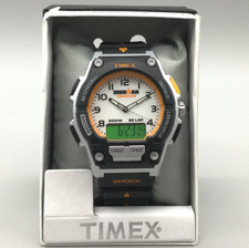 Orologio Timex Ironman Triathlon Uomo T5K200 45mm Nero Con Scatola 30 Giri Batteria Nuova