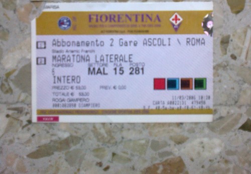 Biglietto abbonamento calcio - abbonamento,