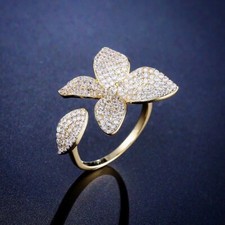 Anello aperto motivo fiore