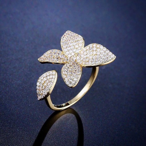 Anello aperto motivo fiore