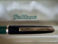 🔴 PELIKAN penna stilografica verde nera MK10 pistone cappuccio lesionato 1