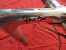 Manubrio vintage quill stem pipa Alberto Masi engraved  race bicycle bici corsa