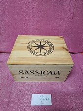 Sassicaia 2020 cassa di legno vuota  da 6 bottiglie con 2 fascette