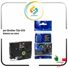 Nastro Etichettatrice Brother p - Touch 12 mm TZe 335 compatibile 1000 H 107 105