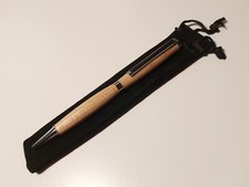 Penna twist in legno di acero - finitura argentata