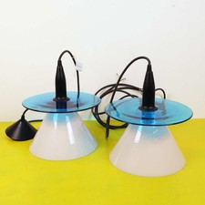 coppia di lampadari in vetro