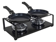 Set raclette senza elettricità - 2 persone - padelle da campeggio tavolo barbecue fuoco bruciatore