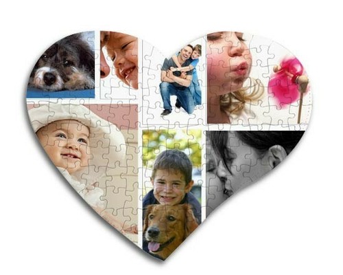 Foto puzzle cuore con - foto,