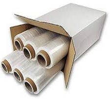 6 Bobine Film Estensibile Trasparente da 2,2Kg 50cm Pellicola Manuale Rotoli 