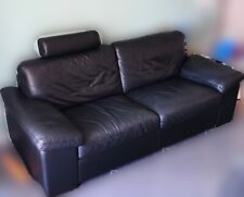 Divano Nero in Pelle Divani e Divani by Natuzzi