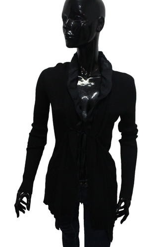 Liu cardigan nero volant - liu,