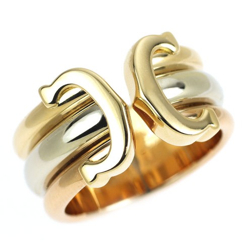 Anello cartier k18yg 2c - cartier, k18yg/wg/pg
