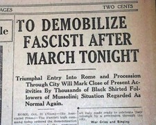 MARCH ON ROME Benito Mussolini