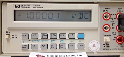 Hp3478a dmm calibrato con - calibrato,
