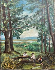 Dipinto a Olio Paesaggio Wald