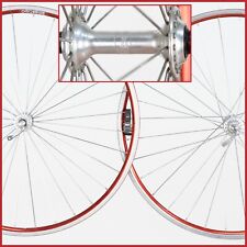 CAMPAGNOLO CHORUS AMBROSIO BALANCE ROSSO 10S SET RUOTE COPERTONCINO VINTAGE RUOTE 32H