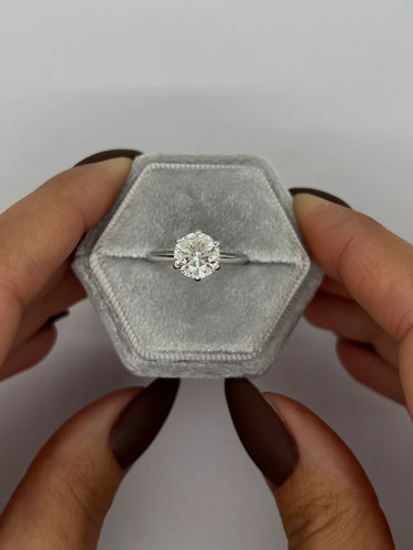 Anello fidanzamento rotondo - anello, di