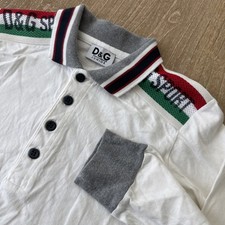 Polo ragazzo D&G Sport Dolce Gabbana Junior TG 4 - manica lunga bianca - Giappone