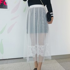 Ladies Mesh Lace Petticoat