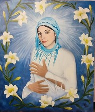  olio su tela firmato Figura Femminile 