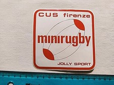 ADESIVO CUS FIRENZE MINI RUGBY JOLLY SPORT VINTAGE ANNI 80 OLD STICKER KLEBER