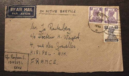 Lettera aerea india per - lettera,