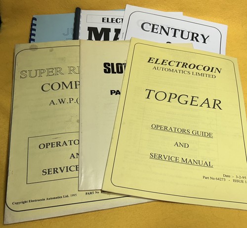 Lot fruit machine manuals - lot, of