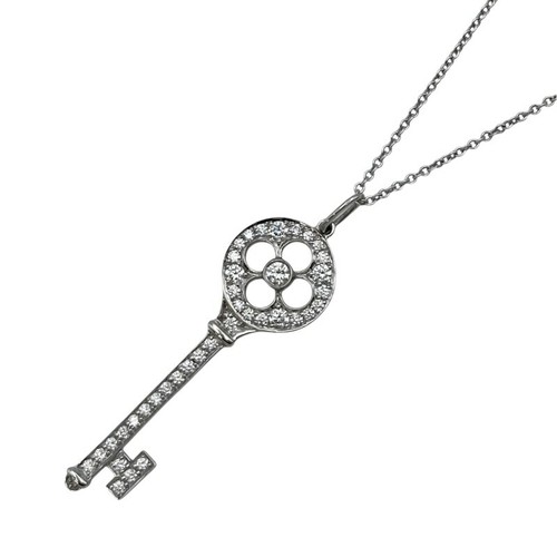 Collana chiave quadrifoglio