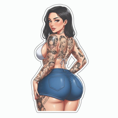 Adesivo pinup girl - , anime