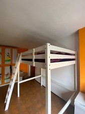 letto a soppalco ikea bianco di legno