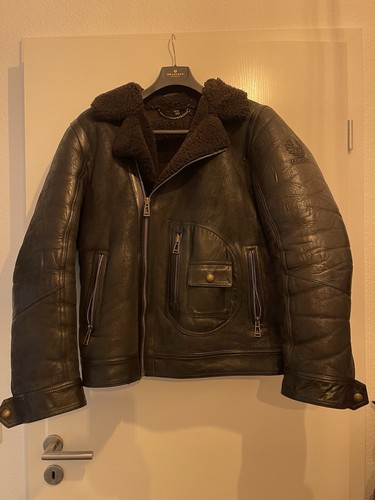 Belstaff giacca pelle - pelle, nera