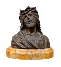 *HH* Antica Statua Sacra Busto Gesù Cristo devozionale religiosa votiva 