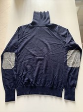 LIU JO JEANS MAGLIONCINO IN LANA LUPETTO COLLO ALTO TAGLIA S BLU SCURO/GRIGIO!!!